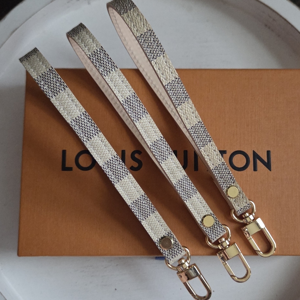 Louis Vuitton Damier Azur Wristlet Keychain Strap (Up-cycled)
